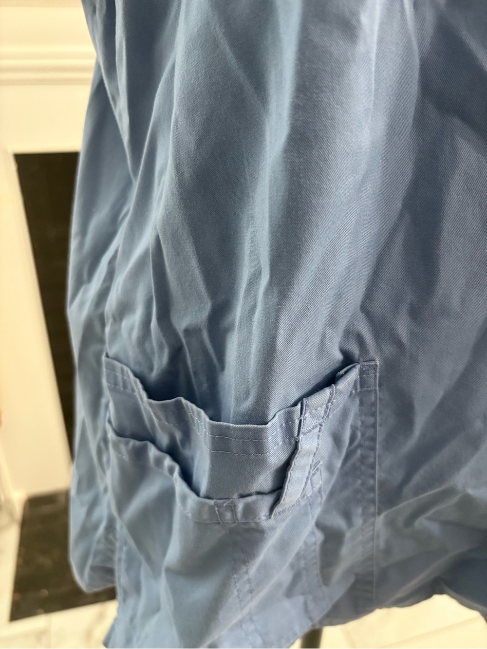 Cherokee Light Blue V-Neck Scrub Top - Picture 2 of 6